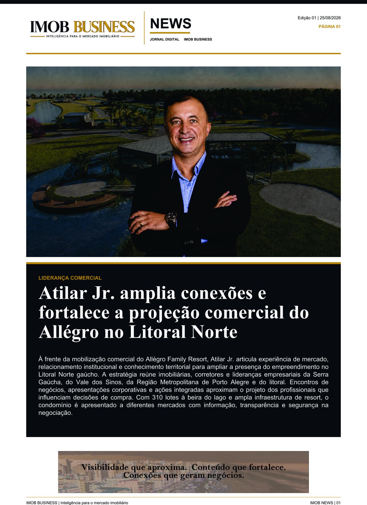 Atilar Jr. amplia conexões e fortalece a projeção comercial do Allégro no Litoral Norte