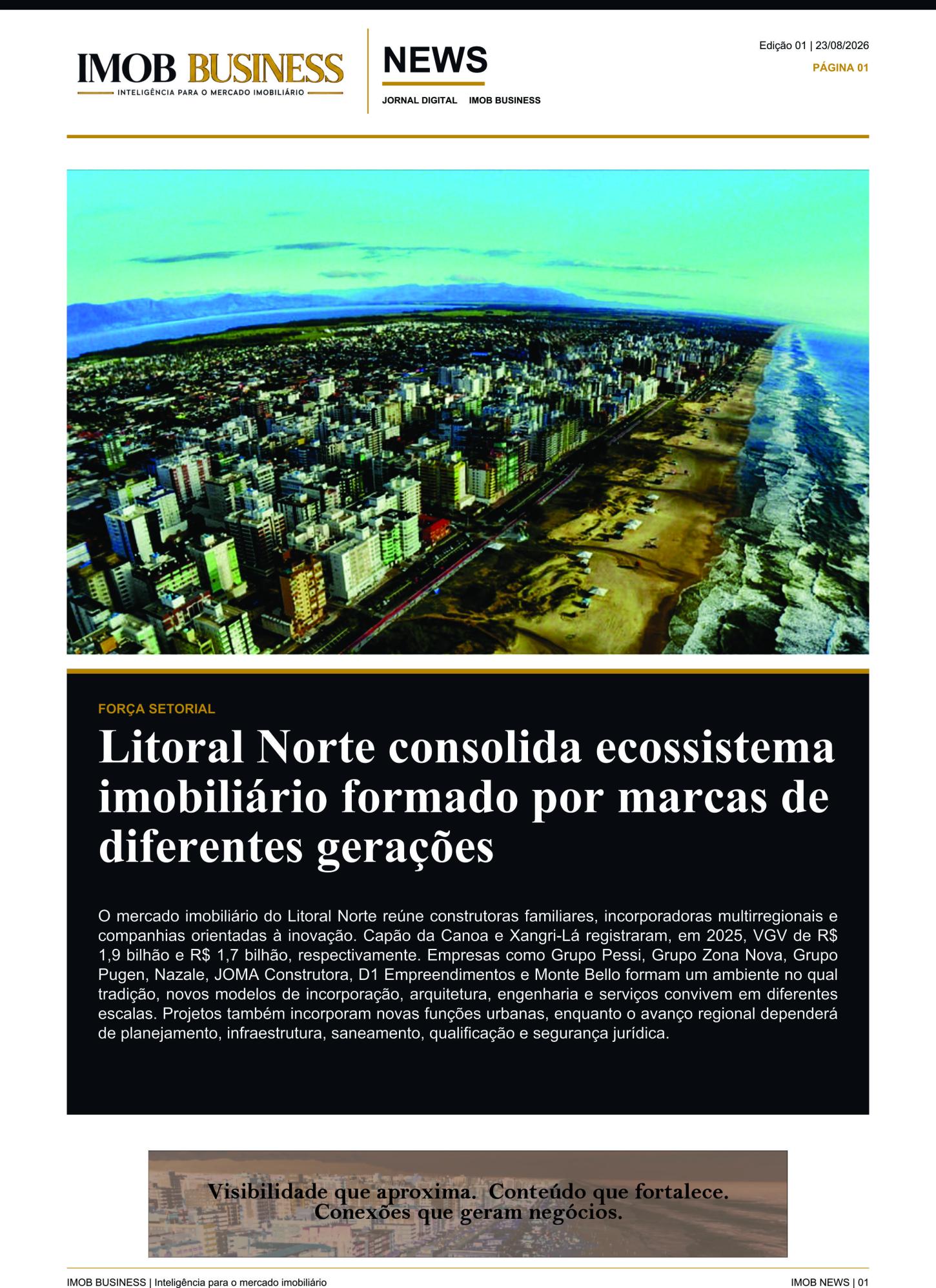 Litoral Norte consolida ecossistema imobiliário formado por marcas de diferentes gerações